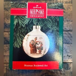 Hallmark Keepsake Ornament with Norman Rockwell Art 1992 The Sunday Evening Post